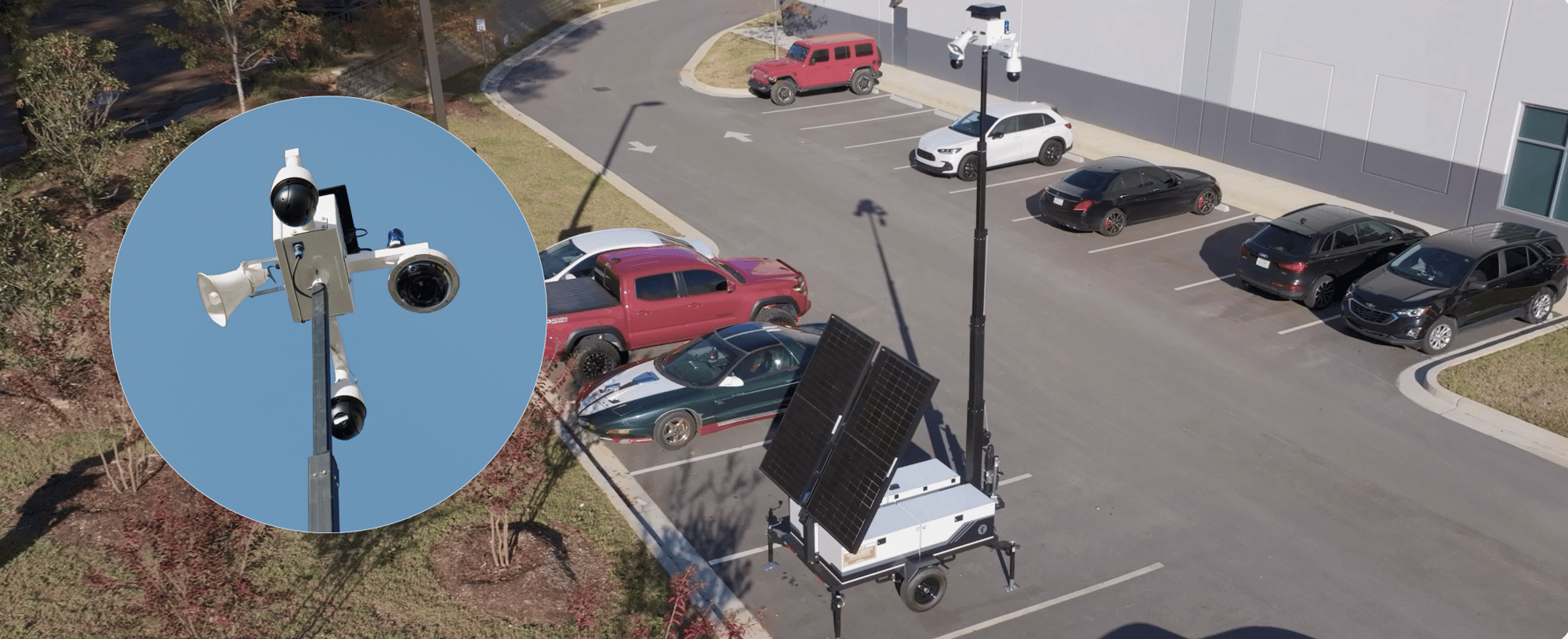 Aerial view of Flock Safety camera deployment